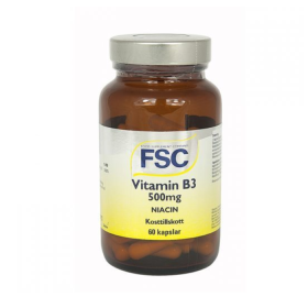 FSC Vitamin B3 500 mg Niacin 60 kapslar