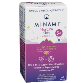 Minami MorEPA Kids Omega-3 med D-vitamin 60 kaps
