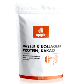 Upgrit Vassle & kollagenprotein, kakao 750g